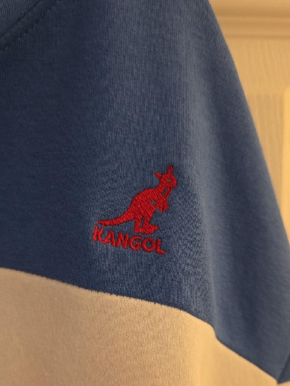 Kangol Blue White Red Striped Hooded Zip Jacket - Picture 5 of 6